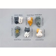 6Pcs Katzen Miniatur Dekorationen Auto Display Panel Kunsthandwerk Kinderzimmer