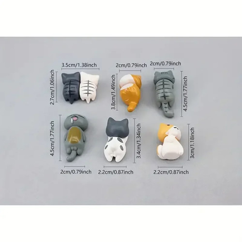 6pcs katzen miniatur - 6pcs,
