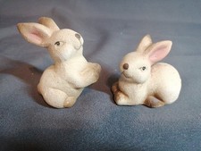 Osterdeko Hasenpärchen 1 x sitzend 1 x stehend Braun/Beige ca 7 cm groß 