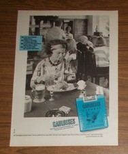 Seltene Werbung GAULOISES - Eisbein essen in Kneipe 1985