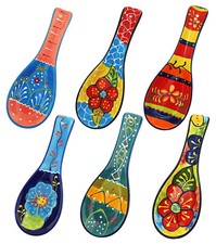 Mediterrane Keramik Löffelablage Löffelhalter Cuchara Kochlöffel Halter Löffel