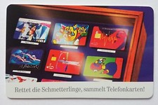 Telefonkarte Telefonwertkarte Sammelkarte 12 DM Rettet die Schmetterlinge...