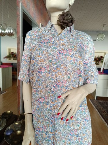 Erfo baumwolle bluse kurzarm - bluse,