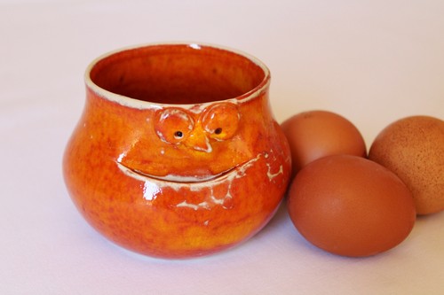 Eiertrenner orange keramik - eiertrenner,