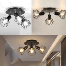 Vintage Decken Lampe schwarz