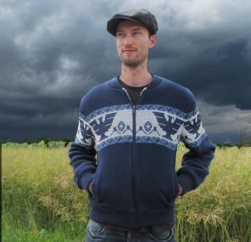 Strickjacke mit webpelzfutter - strickjacke,