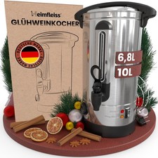 Glühwein-Kocher-Punsch 6,8-10L Einkoch-Automat Heiß-Getränke-Wasser-Spender-Topf