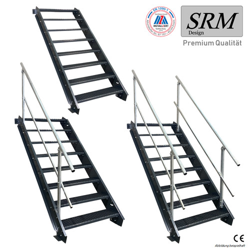 Stahltreppe ganz anthrazit
