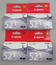 4 OVP Canon CLI-521BK MP540,MP550,MP560,MP620,MP630,MP640,MP980,MP990,MX860