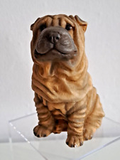 1988 CASTAGNA Statue Figur chinesischer Hund SHAR PEI made in Italy VINTAGE