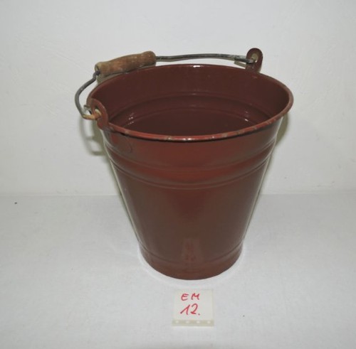 Alter antiker emaille eimer - antiker,