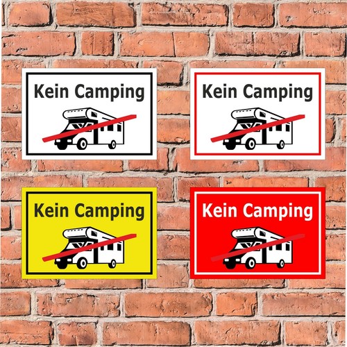 Schild camping kein - kein,
