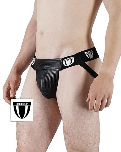Bockle leather jock strap - leather, jock-strap