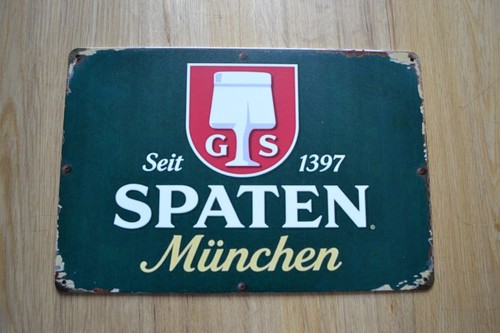 Spaten bier blechschild - bier,