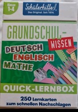 Schülerhilfe Karteikarten DEUTSCH,MATHE,ENGLISCH Grundschule 1-4. Klasse