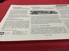 Märklin G 800, Instructions