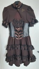 Steampunk Kostüm Gr. 38 Kleid braun Fasching