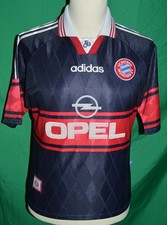 Trikot vom FC Bayern München, Saison 1997-1999, Größe 164, adidas, Blau / Rot