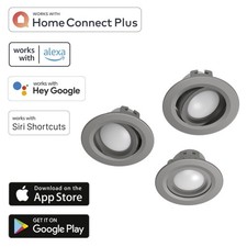 3x Hama WiFi LED Deckenspot 5W / 32W WLAN Einbau-Strahler Handy Sprach-Steuerung