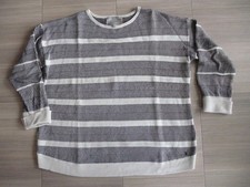 Cecil Feinstrick Pullover, Muster, Schwarzblau - Weiß, Gr. XL, Langarm