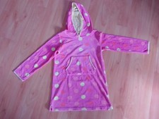 TCM ?Gr. 146/152 FROTTEE BADEMANTEL STRANDKLEID BADEPONCHO DOTS pink gepunktet