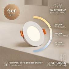 6er Set LED Einbaustrahler 5W