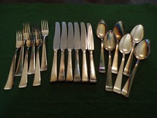 OKA Modell Pyramidenmuster Vorspeisenbesteck 6 Personen 18 Teile Silber 90er TOP