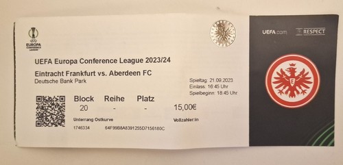 Ticket eintracht frankfurt - eintracht,