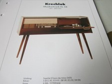 Radio Archiv N 04 Schaltplan Krechlok Musikschrank KL 58, 1967