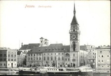 Passau Landungsplatz Seitenraddampfer 