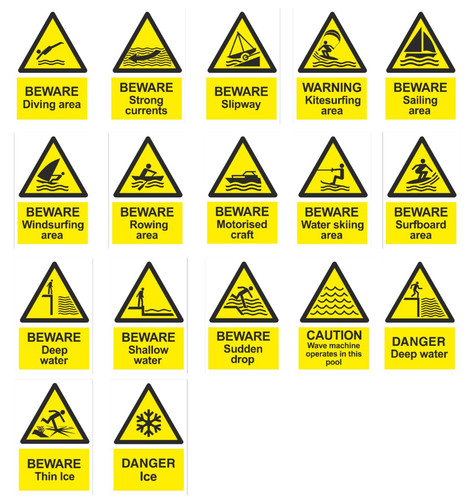 Wasserschutzschild vorsicht - wasserschutzschild,