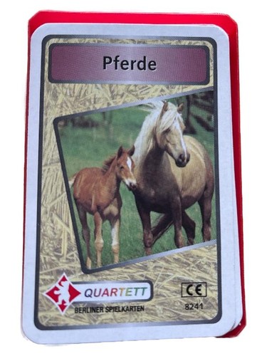 Pferde quartett kartenspiel - pferde,