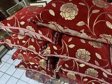 1 X Kelim Kissen Marokko antik Stil Kilim Mit Füllung Wolle Doppelseitig Rot 1v4