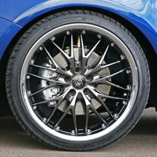 Barracuda Voltec T6 8x18 Felge Alufelge ET32 5x100 Black Chrome + Inox Lip