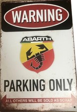 Blechschild Abarth Parking