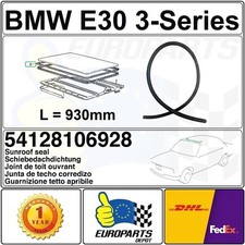 1990 BMW E30 Schiebedachdichtung 930mm Schiebedach Gummi Dichtung Deckel vorne