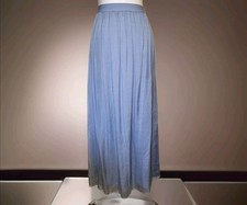 HALLHUBER Damen Eleganter Seidenrock 100% Seide Hellblau Gr.34