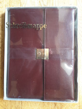 Schreibmappe Konferenzmappe Briefmappe A4 Lederoptik Dunkelbraun