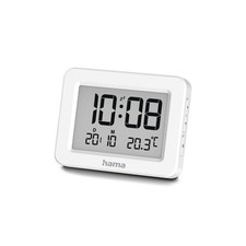 Hama digitaler Wecker Tischuhr LCD mit Kalender Temperatur Snooze Touch-Sensor