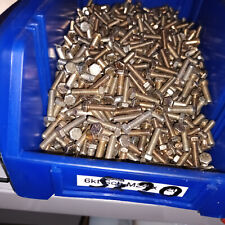 100 Stück Sechskantschrauben Schraube M5x12  DIN 933 gelb verzinkt DIN933