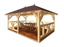 Holzpavillon verzapft Pavillon