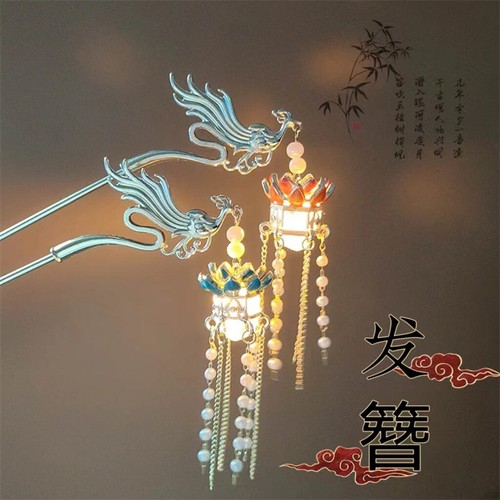 Light phoenix hairpins - light,