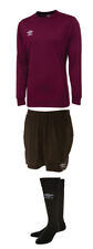 UMBRO Trikotset (Trikot, Hose, Stutzen) Kinder langarm weinrot - Jnr Set YXL