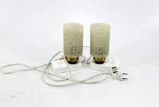 2x original DDR Tischlampe Retro Nachttisch Lampe Plastkristall H 18,5cm