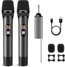 Drahtloses Mikrofon Set UHF Dual Kabellos Mikrofon Karaoke kabellos Wireless