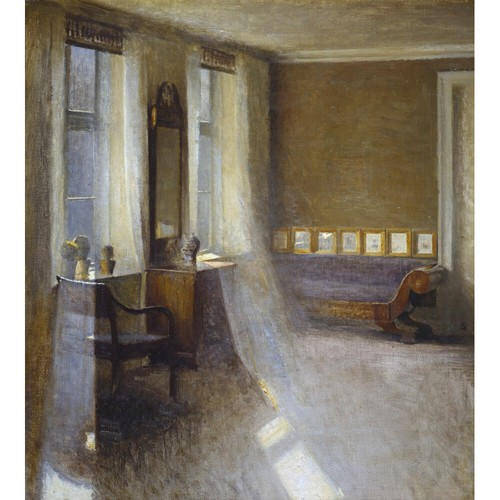 Sunlit room with biedermeier - room,