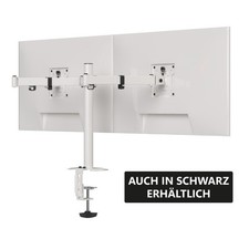 Monitorhalterung 2 Monitore 13–32 Zoll bis 10 kg je Arm verstellbar schwarz weiß
