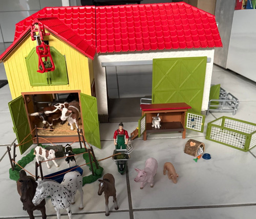 Schleich bauernhof stall - bauernhof, /