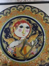 Rosenthal Weihnachtsteller 1978 Björn Wiinblad "Engel mit Harfe"