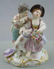 ⚔ Meissen eNP 6.416 € Paar Schäferkinder + Schaf  Figur 61050  TOP 1.Wahl Gruppe